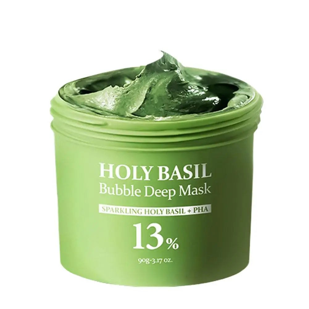 Transform Your Skin with the Korean Carbonic Acid Holy Basil Bubble Mask - Exfoliate, Deep Cleanse, and Achieve Pore-Perfect Radiance!